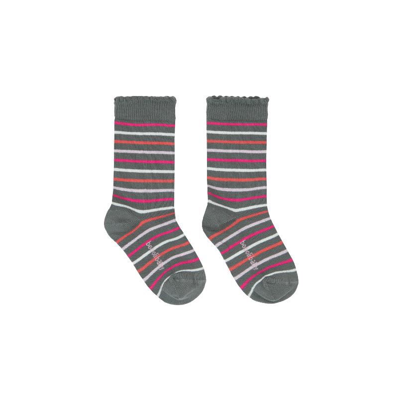 Skarpetki dla dziewczynki zestaw 3 sztuki gwiazdki Boboli