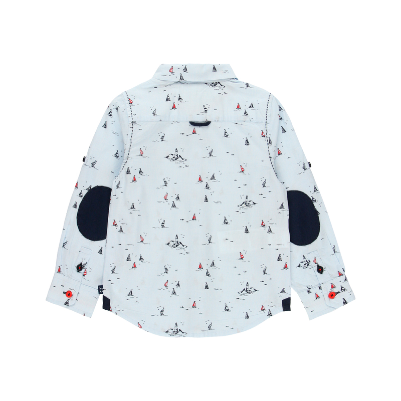 Koszula z długim rękawem dla chłopca w żaglówki Boboli