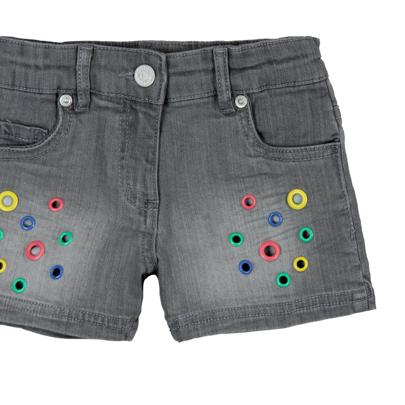 Szorty denim dziewcz. GREY
