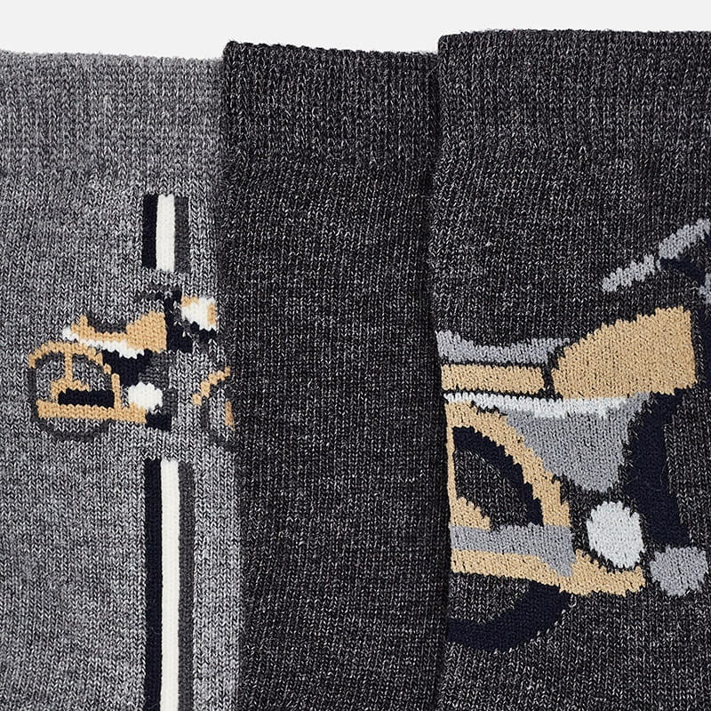 Zestaw 3 par skarpetek motor dla chłopca Mayoral