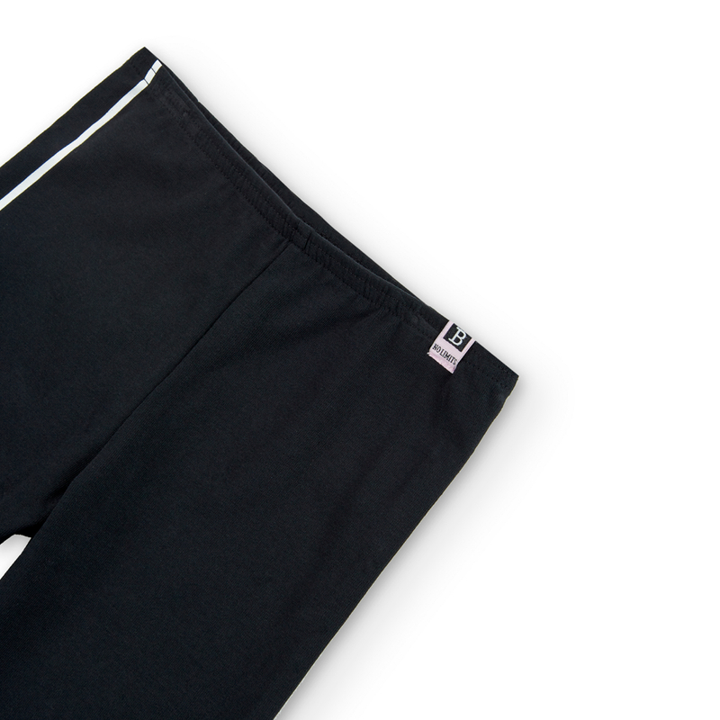 Leginsy dla dziewczynki Boboli czarne z nadrukiem