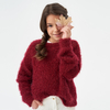 Sweter dla dziewczynki Bordo