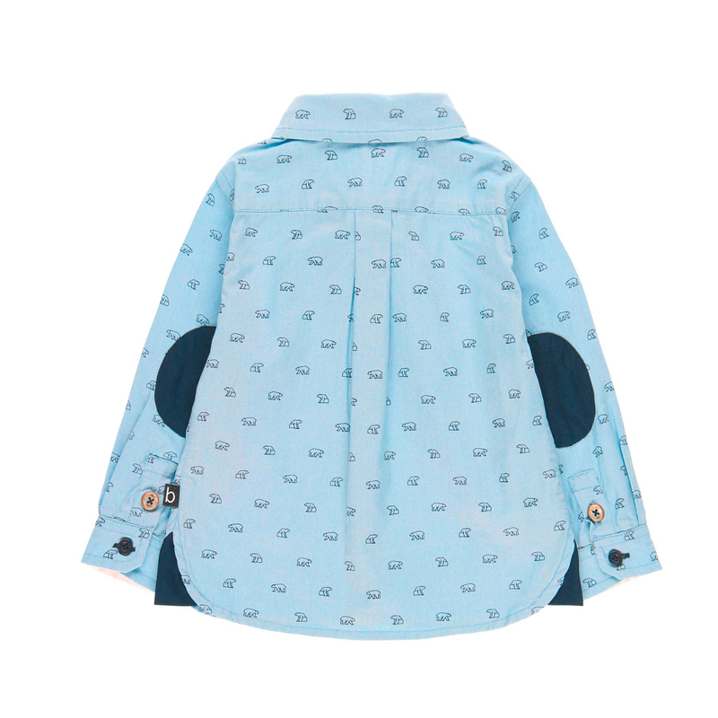 Oxford Koszula z długim rękawem dla chłopca z nadrukiem w niedźwiadki Boboli