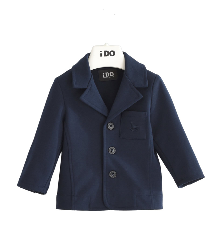 Marynarka z dzianiny dla chłopca chrzest iDO granatowa