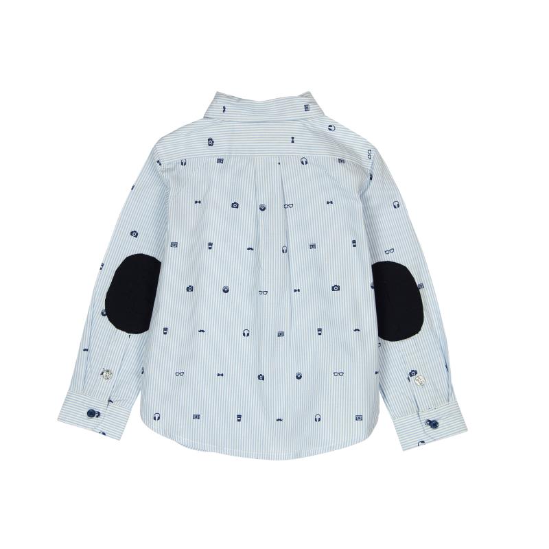 Koszula z długim rękawem dla chłopca z nadrukiem Boboli