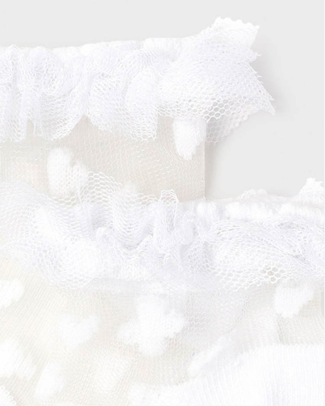 Skarpetki eleganckie białe Mayoral dla dziewczynki