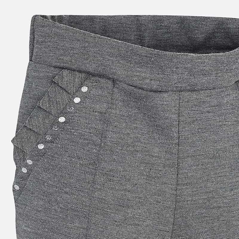 Spodnie dzianinowe eleganckie szare dla dziewczynki Mayoral