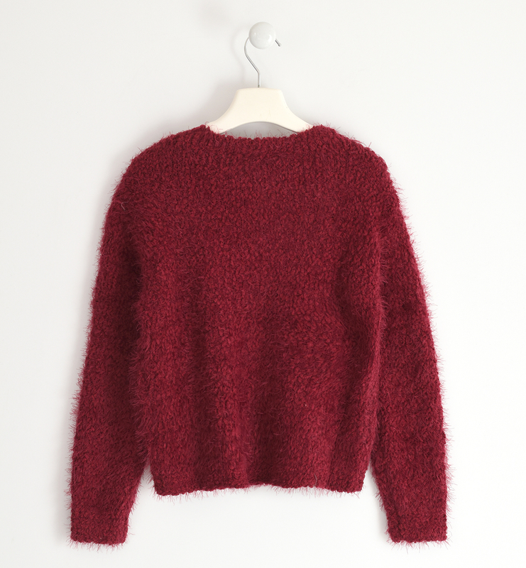 Sweter dla dziewczynki Bordo