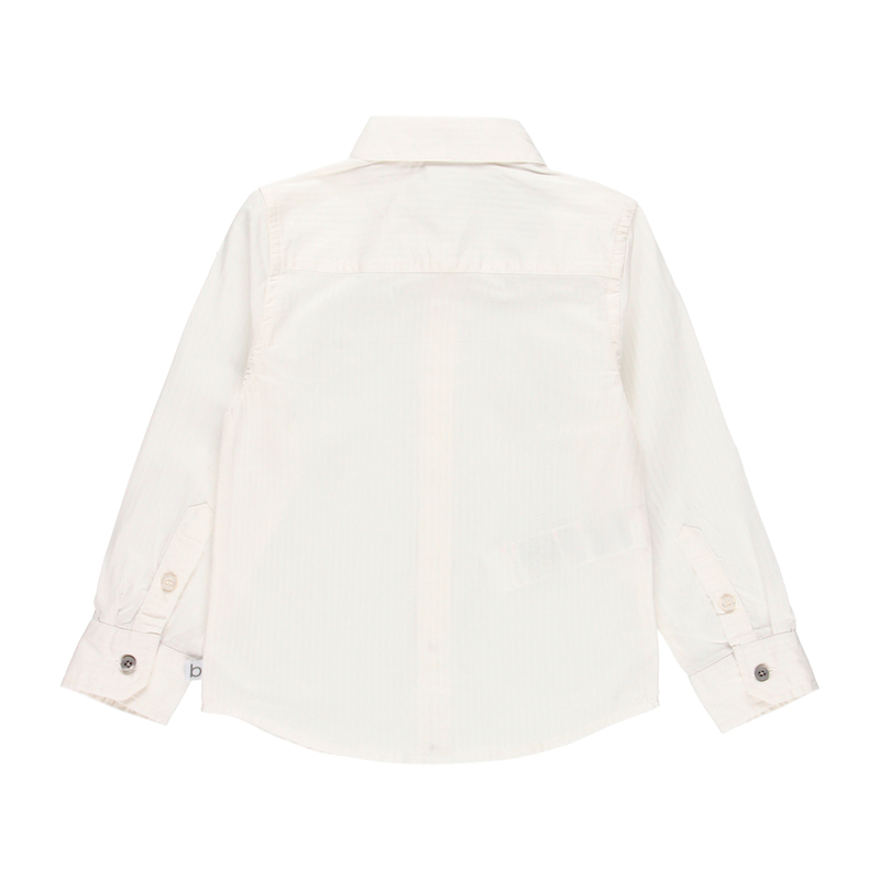 Klasyczna biała koszula z kołnierzykiem w prążek Boboli dla chłopca