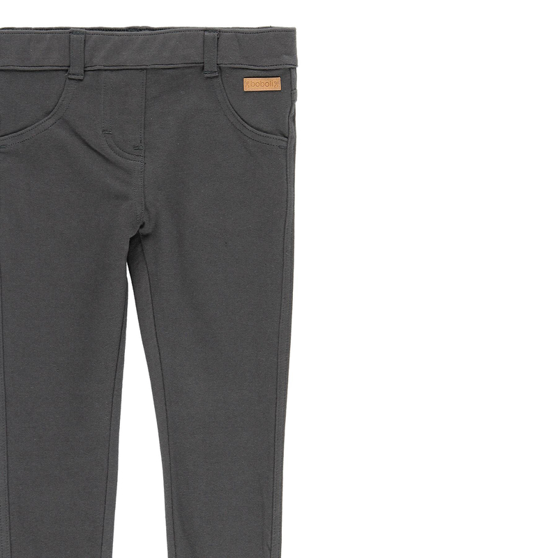 Spodnie dzianinowe ze streczem dla dziewczynki kolor szary Boboli