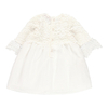 Sukienka z gipiurą dla dziewczynki kolor kremowy
