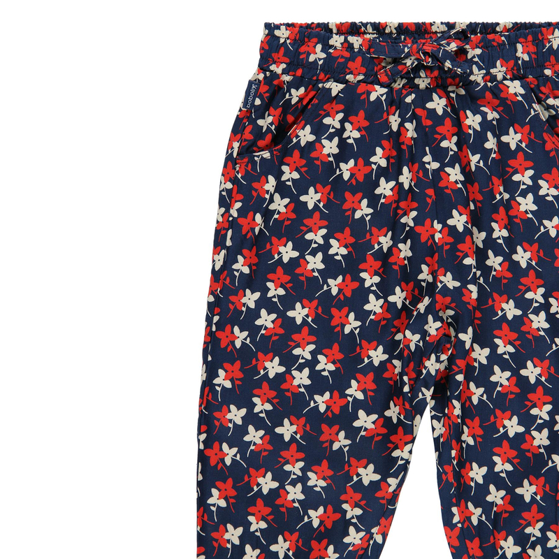 Spodnie z wiskozy dla dziewczynki Boboli granat