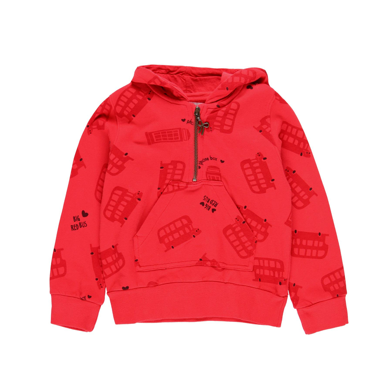 Bluza z kieszeniami dla dziewczynki z nadrukiem
