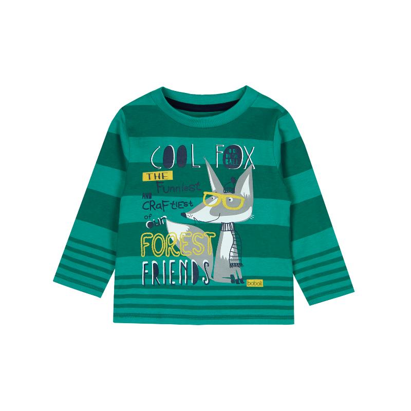 Bluzka z długim rękawem dla chłopca kolor zielony