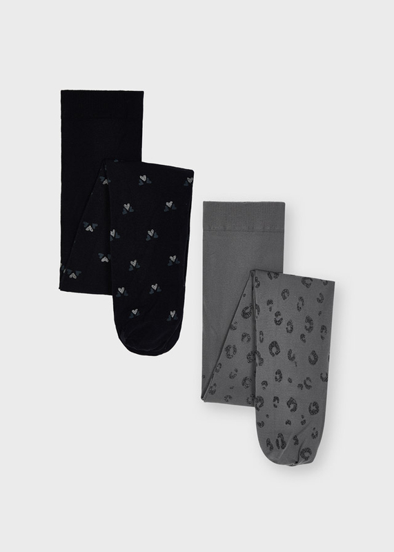 Zestaw dwóch par rajstop z brokatowym wzorem Mayoral