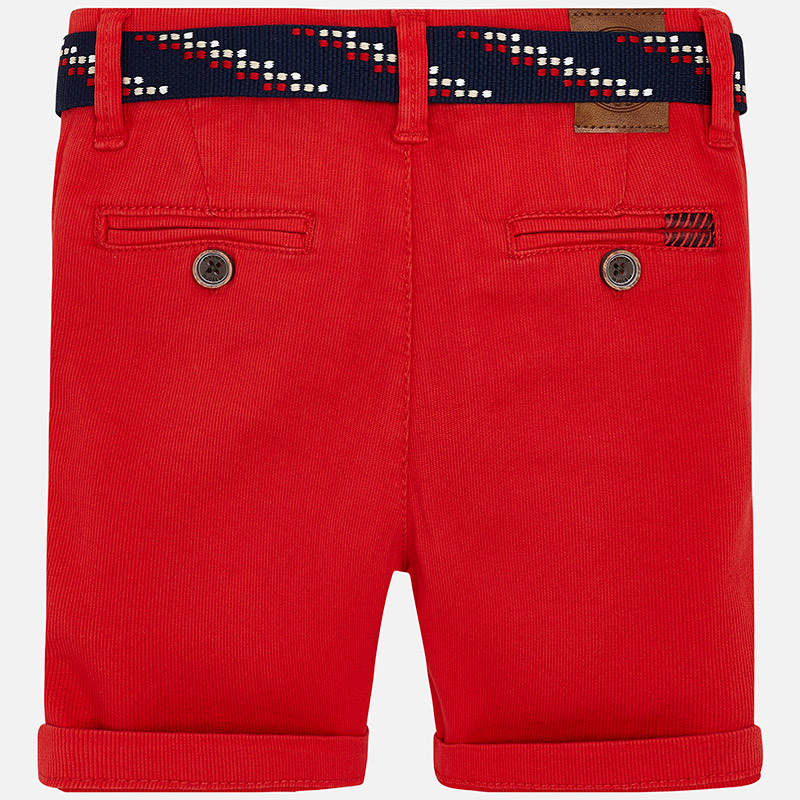 Bermudy pika z paskiem kolor czerwony Mayoral