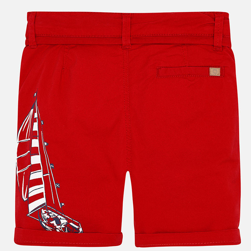 Bermudy z nadrukiem żaglówki Mayoral kolor czerwony