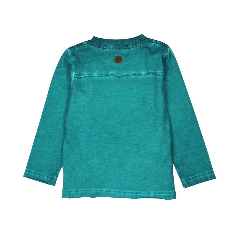 Bluzka z długim rękawem dla chłopca kolor zielony "crazy for music" Boboli