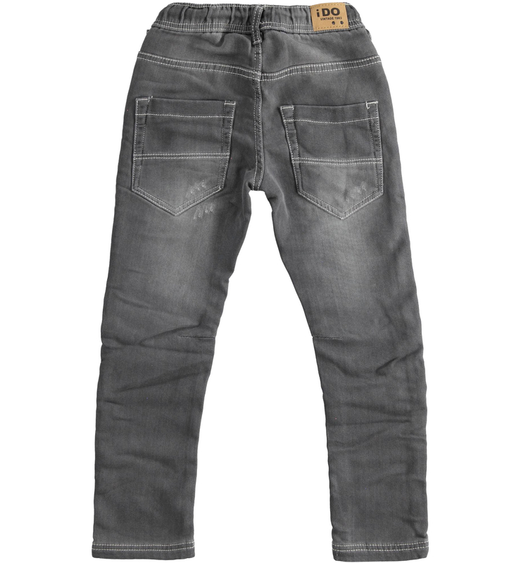 Miękkie spodnie w stylu denim kolor Jasno szary