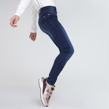 Długie spodnie jegginsy basic kolor ciemny jeans Mayoral dla dziewczynki