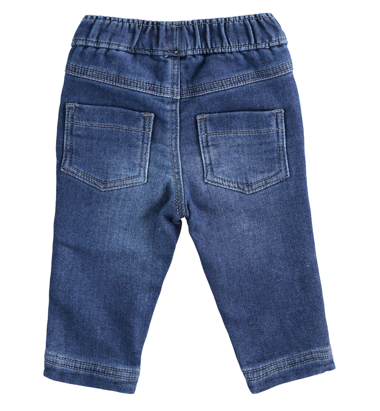 Spodnie z efektem denim  kolor z przetarciem iDO
