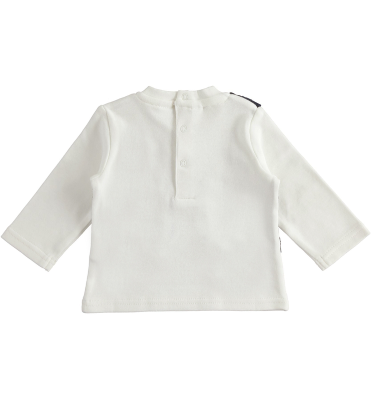 Bluzka niemowlęca z długim rękawem dla chłopca Śmietankowy iDO