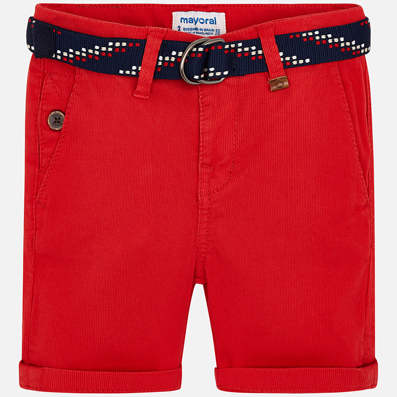 Bermudy pika z paskiem kolor czerwony Mayoral