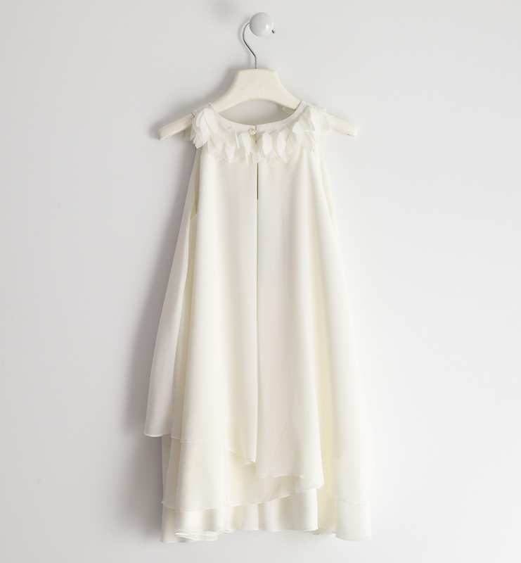 Sukienka bez rękawów dla dziewczynki kolor kremowy iDO