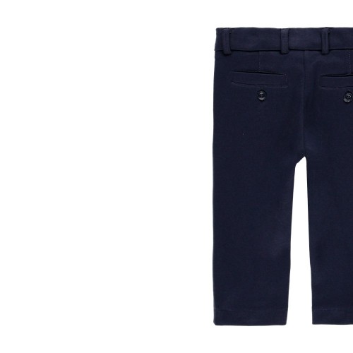 Eleganckie spodnie dzianinowe dla chłopca Granatowy Boboli