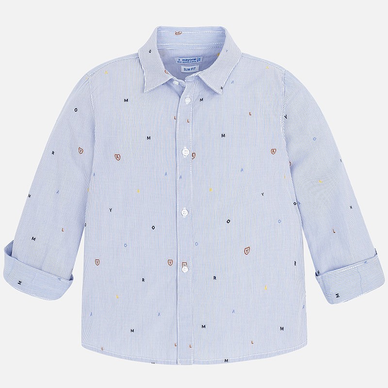 Koszula niebieska w paski Mayoral dla chłopca