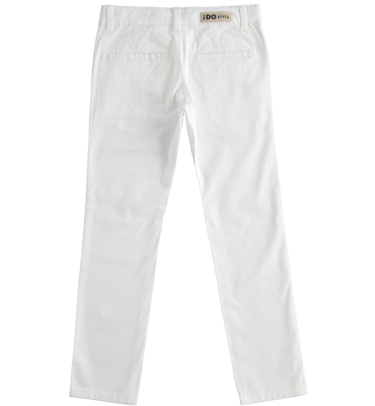 Spodnie cienkie slim fit iDO dla chłopca kolor biały 
