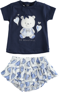 Komplet z bloomersami spodenkami z misiem iDO dla dziewczynki