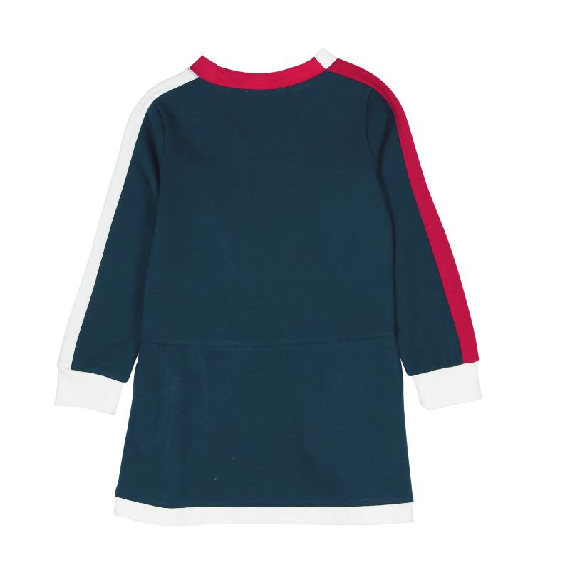 Sukienka z długim rękawem dzianinowa Boboli kolor granatowy