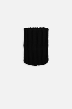 Komin z włóczki Broel czarny podwójny