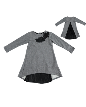 Sukienka elegancka z długim rękawem iDO