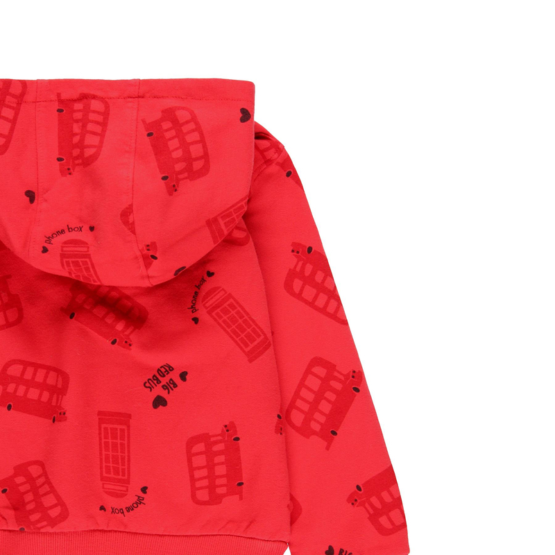Bluza z kieszeniami dla dziewczynki z nadrukiem