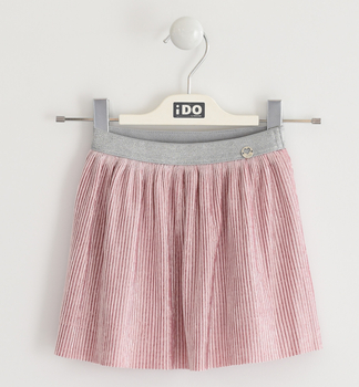 Spódniczka plisowana przed kolano kolor różowy welur iDO dla dziewczynki