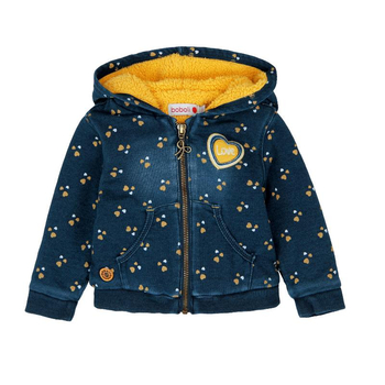 Bluza ocieplana rozpinana z kapturem dla dziewczynki Boboli 