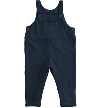 Eleganckie spodnie ogrodniczki dla chłopca granatowe iDO