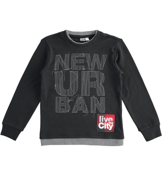 Bluza z długim rękawem dla chłopca kolor czarny iDO