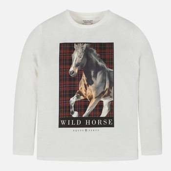 Bluzka z długim rękawem dla chłopca kolor kremowy wild horse Mayoral