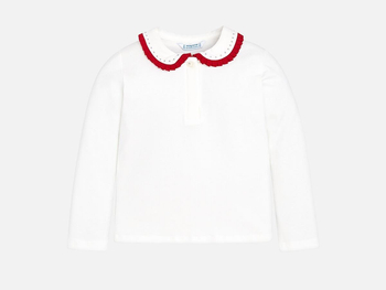 Bluzka z kołnierzykiem dla dziewczynki Mayoral