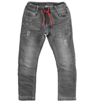 Miękkie spodnie w stylu denim kolor Jasno szary