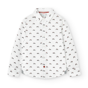 Koszula popelinowa dla chłopca kolor print Boboli 