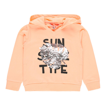 Bluza z kapturem dla dziewczynki Boboli kolor brzoskwiniowy