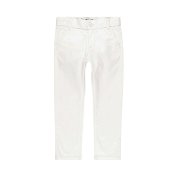 Spodnie chino dla chłopca Boboli kolor biały