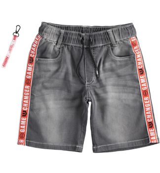 Miękkie spodnie w stylu denim kolor Jasno szary