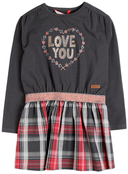 Sukienka dla dziewczynki kolor ciemny szary