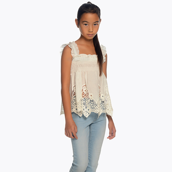 Spodnie jegginsy jeans basic kolor jasny Bleached Mayoral dla dziewczynki