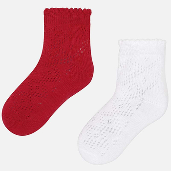 Komplet 2 par skarpet ażurowych kolor Czerwony Mayoral dla dziewczynki